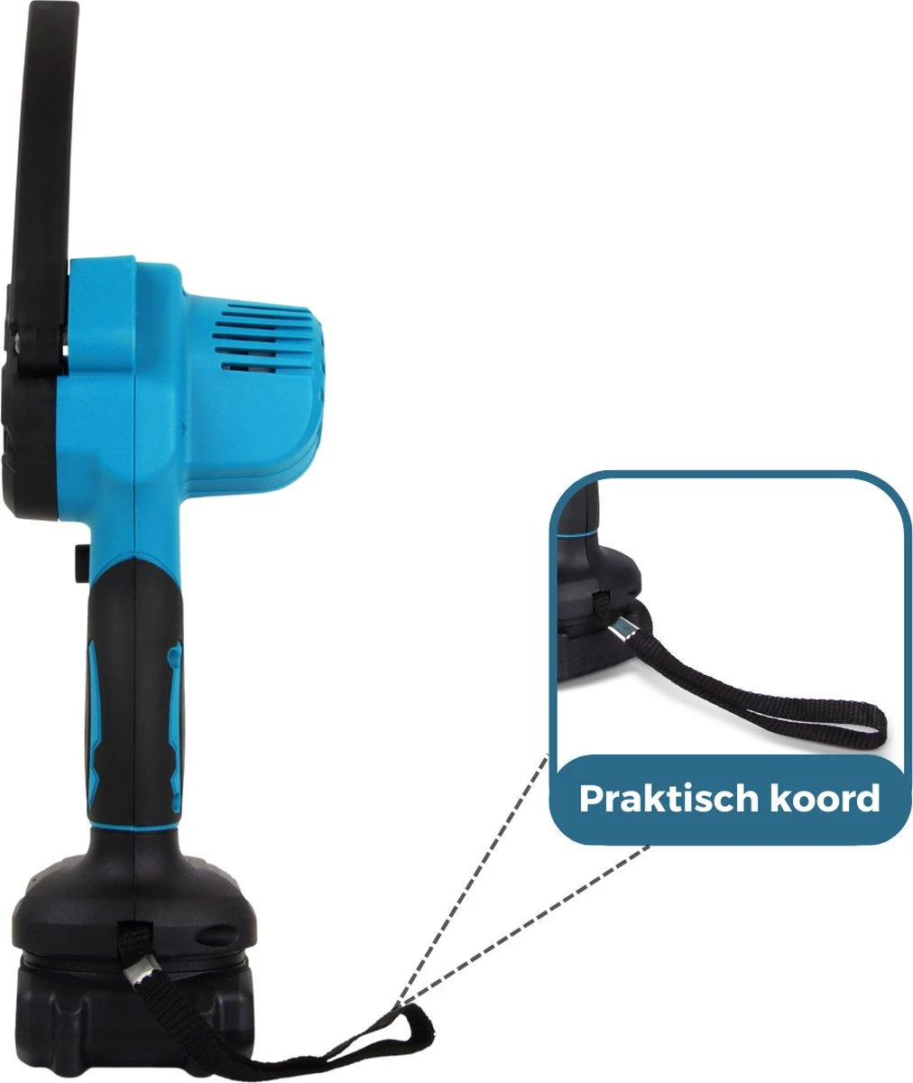 NovarGarden® Mini Kettingzaag NG1 - Met 2x Accu - Takkenzaag - Snoeizaag - Electrisch - Handzaag - Boomzaag - 21V 10 NovarGarden® Mini Kettingzaag NG1 - Met 2x Accu - Takkenzaag - Snoeizaag - Electrisch - Handzaag - Boomzaag - 21V - Afbeelding 10