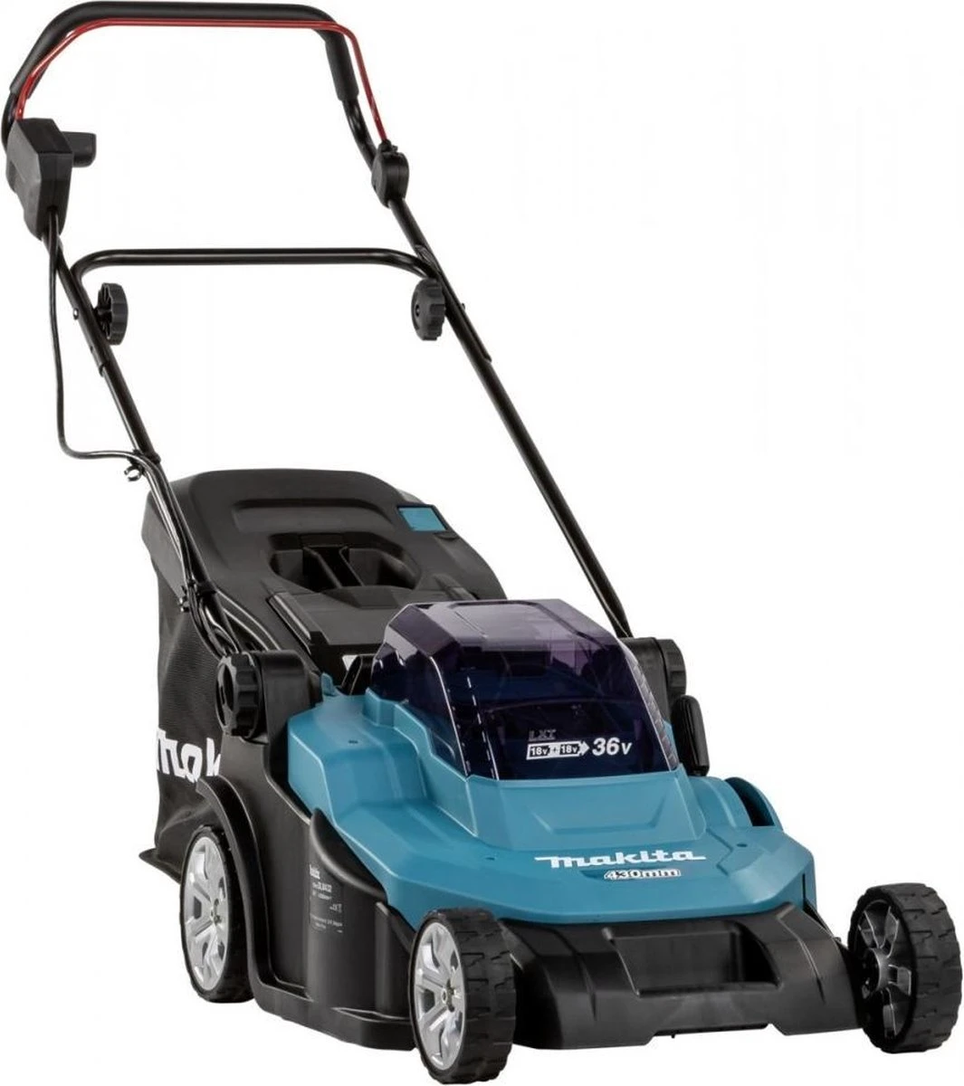 Makita - DLM432PT2 - 2x 18V - Accu - Grasmaaier - Set - 2x 5.0 Ah - Duolader 10 Makita - DLM432PT2 - 2x 18V - Accu - Grasmaaier - Set - 2x 5.0 Ah - Duolader - Afbeelding 10