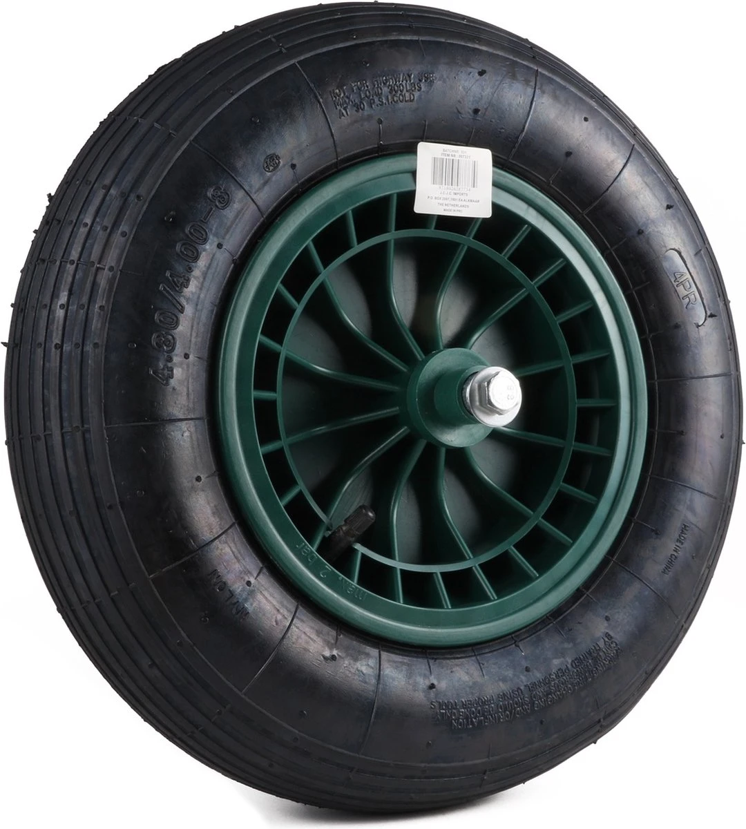 Kruiwagen Wiel 4.00 - 8 Luchtband Lijnprofiel - Asdiameter 20mm 16 Kruiwagen Wiel 4.00 - 8 Luchtband Lijnprofiel - Asdiameter 20mm - Afbeelding 16