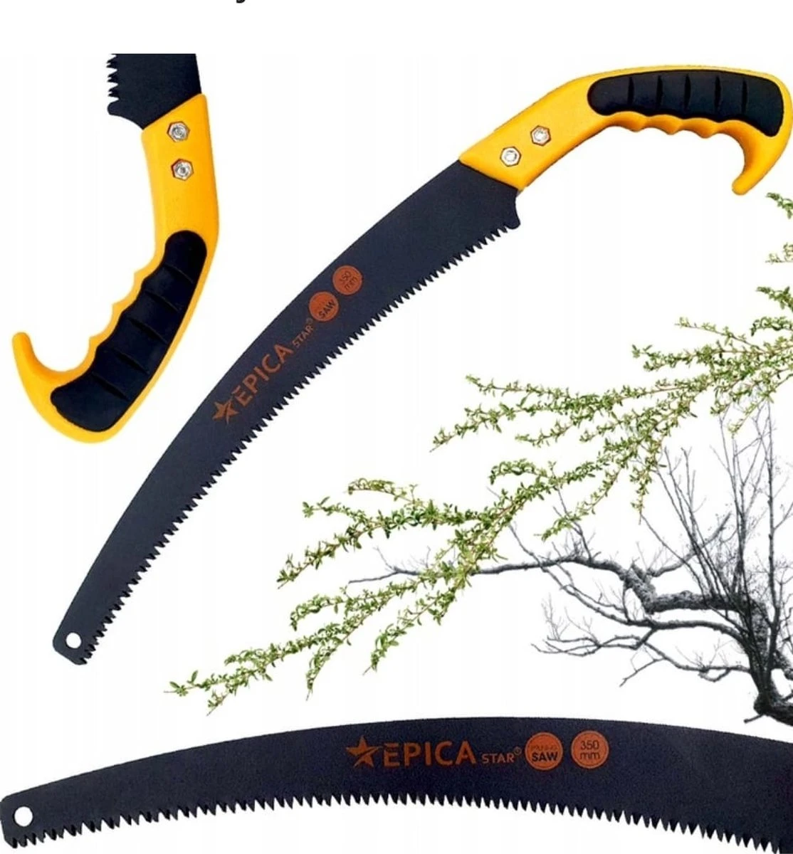 Tuin Handzaag - Takkenzaag - 17 Cm - Geel / Zwart - 350 Mm - Dubbel Gekarteld - Rubberen Handvat - Snoeizaag - Boomzaag - Houtzaag - Handzaag - Tuinieren 1 Tuin Handzaag - Takkenzaag - 17 Cm - Geel / Zwart - 350 Mm - Dubbel Gekarteld - Rubberen Handvat - Snoeizaag - Boomzaag - Houtzaag - Handzaag - Tuinieren