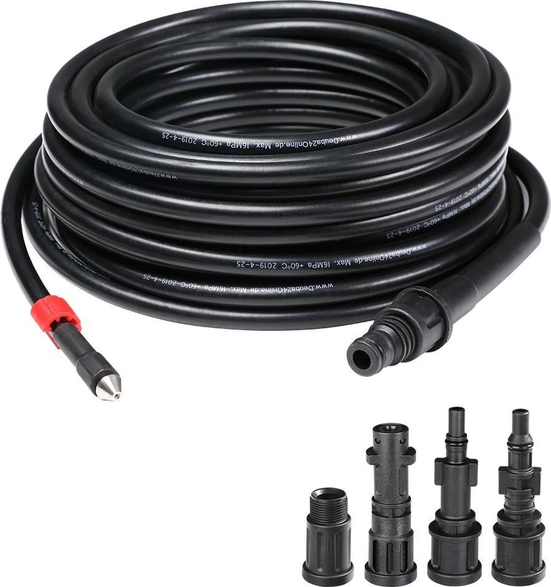 Deuba Rioolreiniging Set -15 M 160 Bar - Incl. 4 Adapters 2 Deuba Rioolreiniging Set -15 M 160 Bar - Incl. 4 Adapters - Afbeelding 2