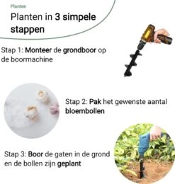 MaatWorkz - Grondboor - 25 CM - Boormachine - Bollenplanter - Moestuin - Palenboor - Boor - Tuin 15 MaatWorkz - Grondboor - 25 CM - Boormachine - Bollenplanter - Moestuin - Palenboor - Boor - Tuin -Tuingereedschaps Winkel 1138x1200