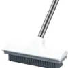 Synx Tools Luiwagen Borstel 2-in-1 Trekker - Badkamer Borstel Vloertrekker Met Steel Schrobborstel - Harde Borstelharen - Vloerwisser Badkamer - Met Telescopische Steel
