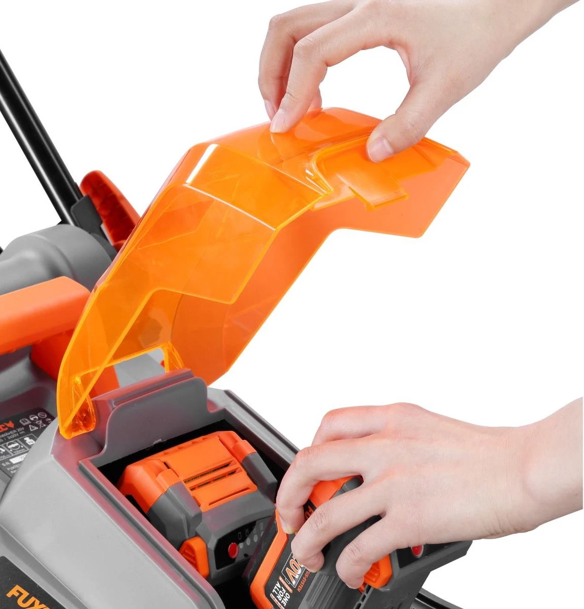 FUXTEC Grasmaaier Accu 40V (2x 20V) - Set Met Batterij (2x 2Ah) En Lader (2.4A Dubbellader) 10 FUXTEC Grasmaaier Accu 40V (2x 20V) - Set Met Batterij (2x 2Ah) En Lader (2.4A Dubbellader) - Afbeelding 10
