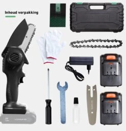 Mardin Mini Kettingzaag - Snoeizaag - Kettingzaag - Kettingzaag Electrisch Met 2 Accu - Inclusief Koffer - 1 Extra Accu - Zwart -Tuingereedschaps Winkel 1151x1200 1