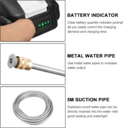 Merkloos Elektrische Accu-Hogedrukreiniger - 1.2mpa - Multifunctioneel Mondstuk - Draagbaar Oplaadbaar Snoerloos - Reinigingsspuitpistool - Met Rijke Accessoires - Voor Auto, Tuin, Terras, Raam - Zwart 20 Merkloos Elektrische Accu-Hogedrukreiniger - 1.2mpa - Multifunctioneel Mondstuk - Draagbaar Oplaadbaar Snoerloos - Reinigingsspuitpistool - Met Rijke Accessoires - Voor Auto, Tuin, Terras, Raam - Zwart -Tuingereedschaps Winkel 1152x1200