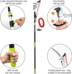 Iceberk Snoeischaar + Snoeizaag (1,45 - 3,70 M) - Telescopische Snoeischaar Voor Het Snoeien Van Bomen En Dichte Struiken Zonder Ladder 9 Iceberk Snoeischaar + Snoeizaag (1,45 - 3,70 M) - Telescopische Snoeischaar Voor Het Snoeien Van Bomen En Dichte Struiken Zonder Ladder -Tuingereedschaps Winkel 1157x1200