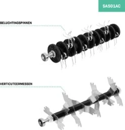 VONROC Elektrische Verticuteermachine - Gazonbeluchter – 1300W – Maaibreedte 320 Mm – 4 Dieptestanden (12/9/6/3 Mm) – Incl. 35L. Opvangbak 15 VONROC Elektrische Verticuteermachine - Gazonbeluchter – 1300W – Maaibreedte 320 Mm – 4 Dieptestanden (12/9/6/3 Mm) – Incl. 35L. Opvangbak -Tuingereedschaps Winkel 1160x1200