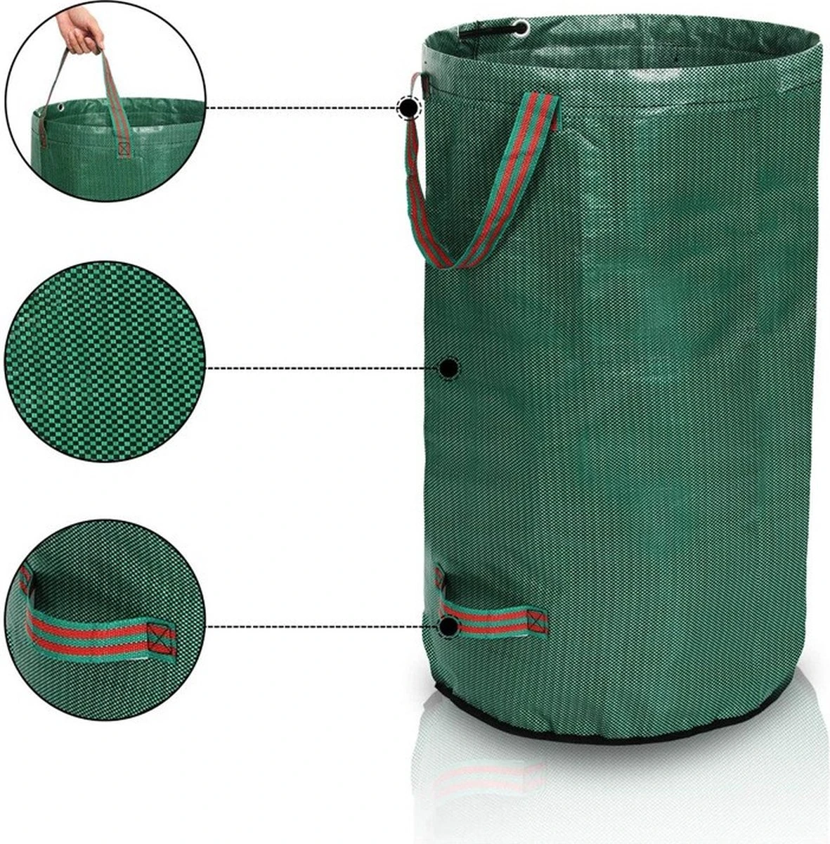 Tuin Afvalzakken - 2 Stuks - Opvouwbare Afvalzak - Tuin Afvalzak - Bladzakken - Waterstotend Tuinafvalzak - 270L 2 Tuin Afvalzakken - 2 Stuks - Opvouwbare Afvalzak - Tuin Afvalzak - Bladzakken - Waterstotend Tuinafvalzak - 270L - Afbeelding 2