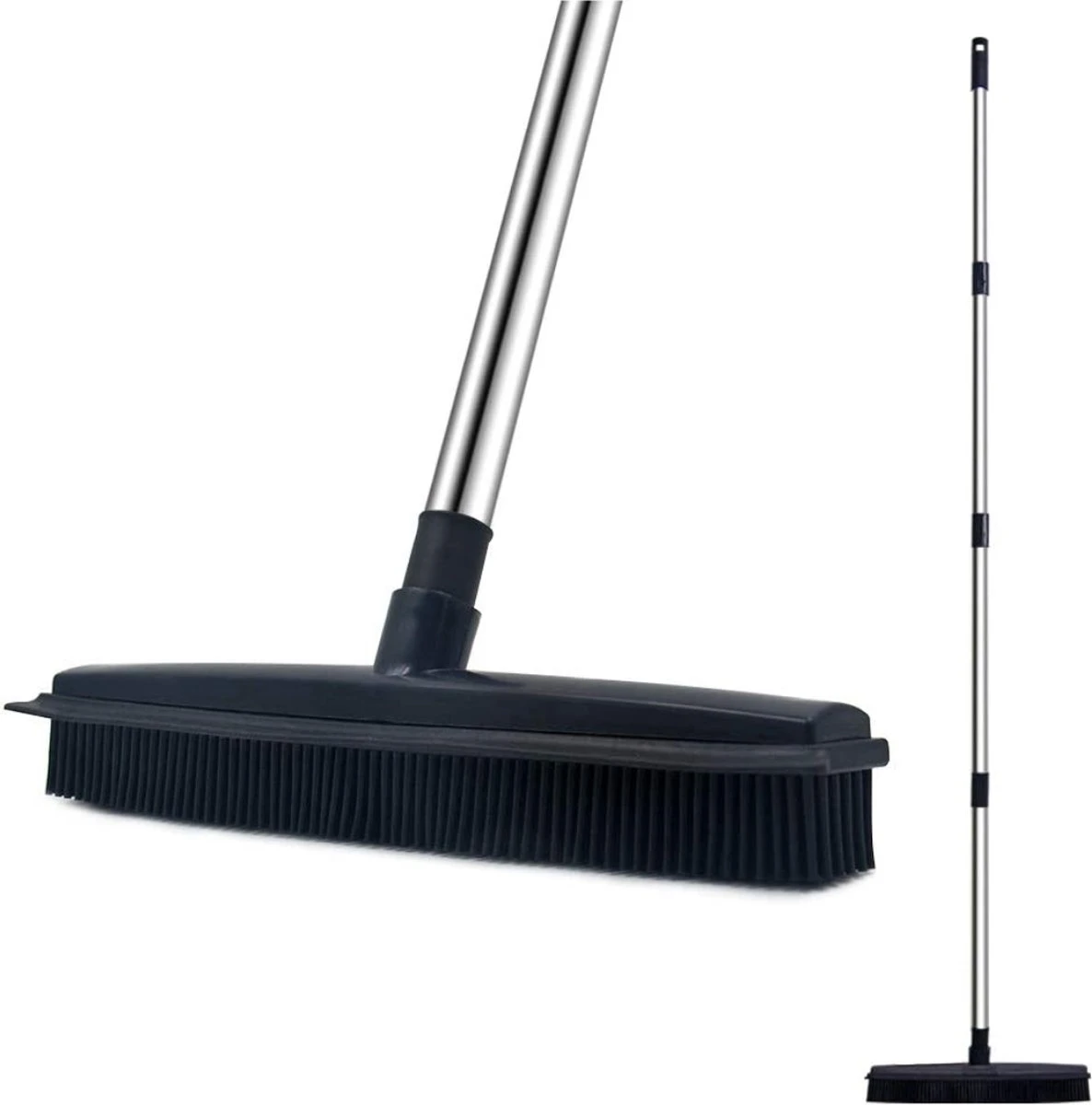 De Blaffende Kat 2 In 1 Rubberen Bezem – Bezem Binnen & Buiten – Vloerwisser Met Steel - Vloertrekker – Veger - Extra Lang 160cm 1 De Blaffende Kat 2 In 1 Rubberen Bezem – Bezem Binnen & Buiten – Vloerwisser Met Steel - Vloertrekker – Veger - Extra Lang 160cm