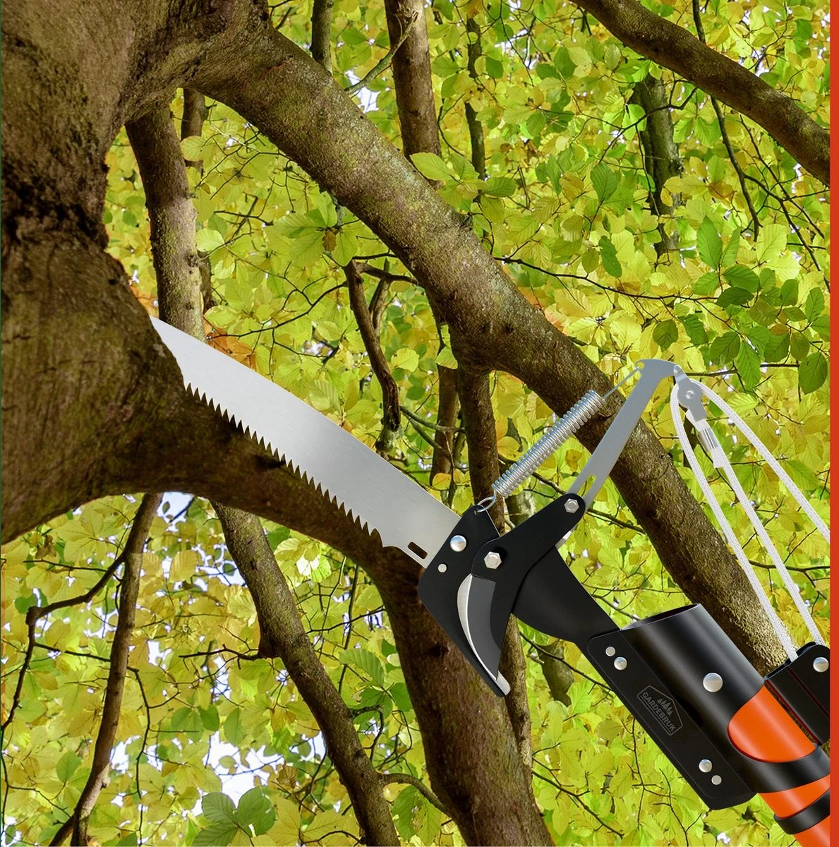 Gardebruk Takkenzaag Telescopisch - 2in1 Zaag & Snoeischaar - Oranje 13 Gardebruk Takkenzaag Telescopisch - 2in1 Zaag & Snoeischaar - Oranje - Afbeelding 13