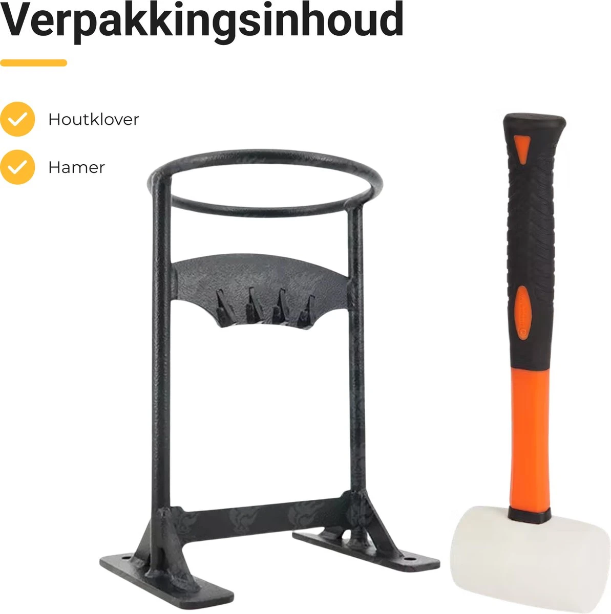 Maatworkz - Houtklover + Hamer - Houtsplijter - Houtkliever - Houtklover Voor Aanmaakhout - Gietijzer - Zwart 7 Maatworkz - Houtklover + Hamer - Houtsplijter - Houtkliever - Houtklover Voor Aanmaakhout - Gietijzer - Zwart - Afbeelding 7