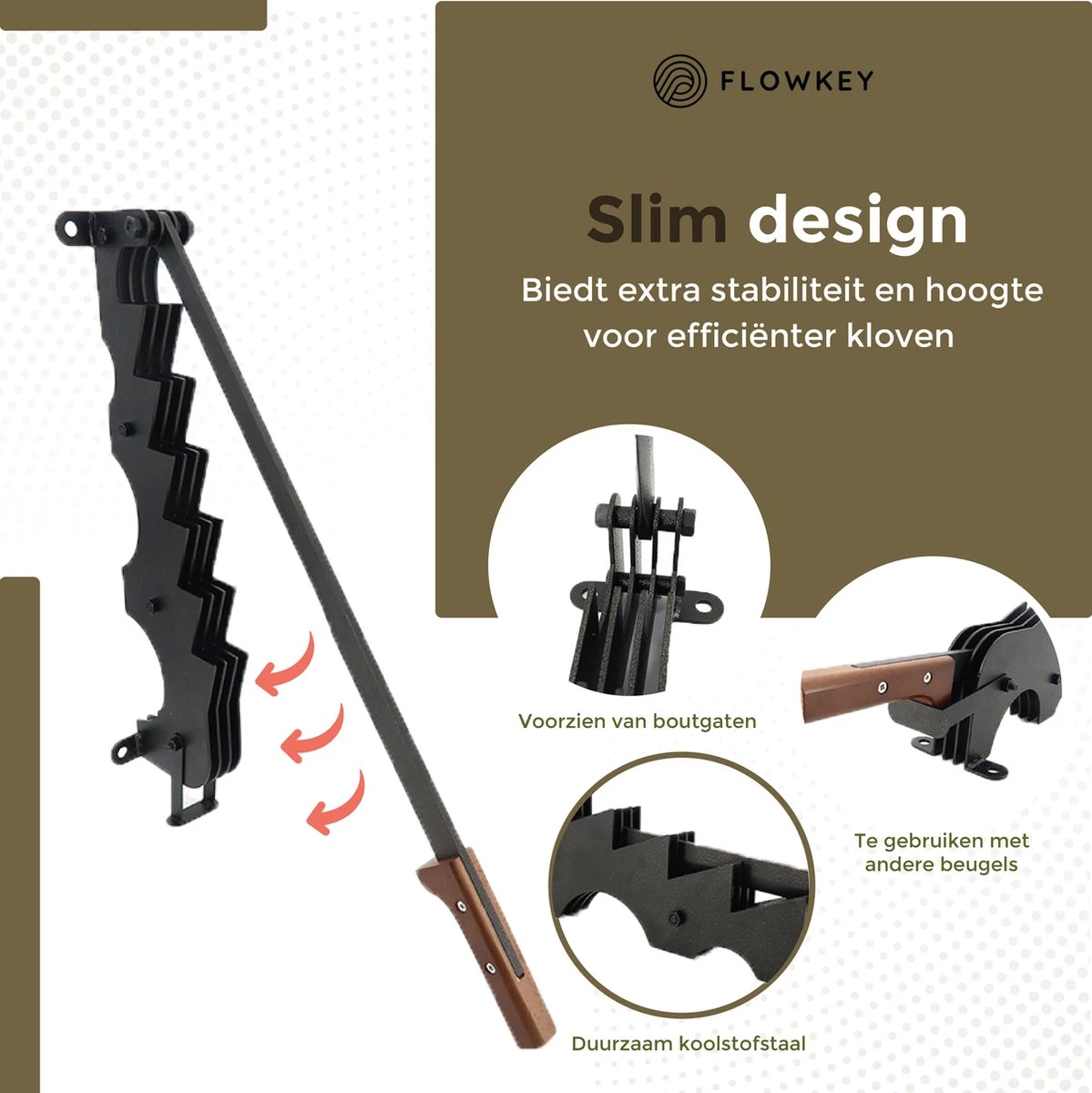 Flowkey® Houtklover XL - Houtsplijter Bijl - Houtkliever Kloofwig Gietijzer - Voor Hout & Aanmaakhout - Inclusief Gratis Bevestigingsset 3 Flowkey® Houtklover XL - Houtsplijter Bijl - Houtkliever Kloofwig Gietijzer - Voor Hout & Aanmaakhout - Inclusief Gratis Bevestigingsset - Afbeelding 3
