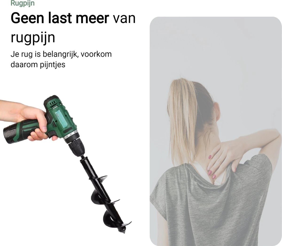 MaatWorkz - Grondboor - 25 CM - Boormachine - Bollenplanter - Moestuin - Palenboor - Boor - Tuin 4 MaatWorkz - Grondboor - 25 CM - Boormachine - Bollenplanter - Moestuin - Palenboor - Boor - Tuin - Afbeelding 4