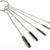 Merkloos Set Van 5 Stalen Schoonmaak Ragertjes / Borsteltjes Aan Sleutelring