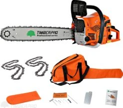 TIMBERPRO - Kettingzaag - 62 Cc - Benzine - Zwaardlengte 50 Cm - Met Transportzak - Met 2e Ketting 11 TIMBERPRO - Kettingzaag - 62 Cc - Benzine - Zwaardlengte 50 Cm - Met Transportzak - Met 2e Ketting -Tuingereedschaps Winkel 1200x1059