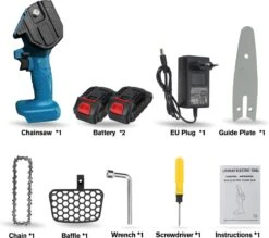 Merkloos Mini Accu Kettingzaag - 4 Inch Elektrische Boomzaag - Handkettingzaag - Met 2 Accu En 1 Oplader - Voor Tuinboom Ranch Bomen Snijden Hout- Blauw 29 Merkloos Mini Accu Kettingzaag - 4 Inch Elektrische Boomzaag - Handkettingzaag - Met 2 Accu En 1 Oplader - Voor Tuinboom Ranch Bomen Snijden Hout- Blauw -Tuingereedschaps Winkel 1200x1062 2