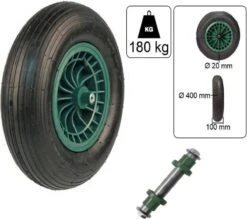 Kruiwagen Wiel 4.00 - 8 Luchtband Lijnprofiel - Asdiameter 20mm 26 Kruiwagen Wiel 4.00 - 8 Luchtband Lijnprofiel - Asdiameter 20mm -Tuingereedschaps Winkel 1200x1062