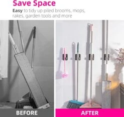 BOTC Bezemhouder - 4 Stuks - RVS - Bezem Ophangsysteem - Bezem Houder - Tuingereedschap - Zwart 10 BOTC Bezemhouder - 4 Stuks - RVS - Bezem Ophangsysteem - Bezem Houder - Tuingereedschap - Zwart -Tuingereedschaps Winkel 1200x1134 3