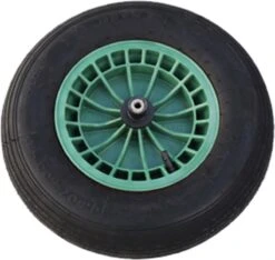 FORT 2PLy Kruiwagenwiel 400x100mm, Kunststof Velg, Kleur Groen, Luchtband 5 FORT 2PLy Kruiwagenwiel 400x100mm, Kunststof Velg, Kleur Groen, Luchtband -Tuingereedschaps Winkel 1200x1138