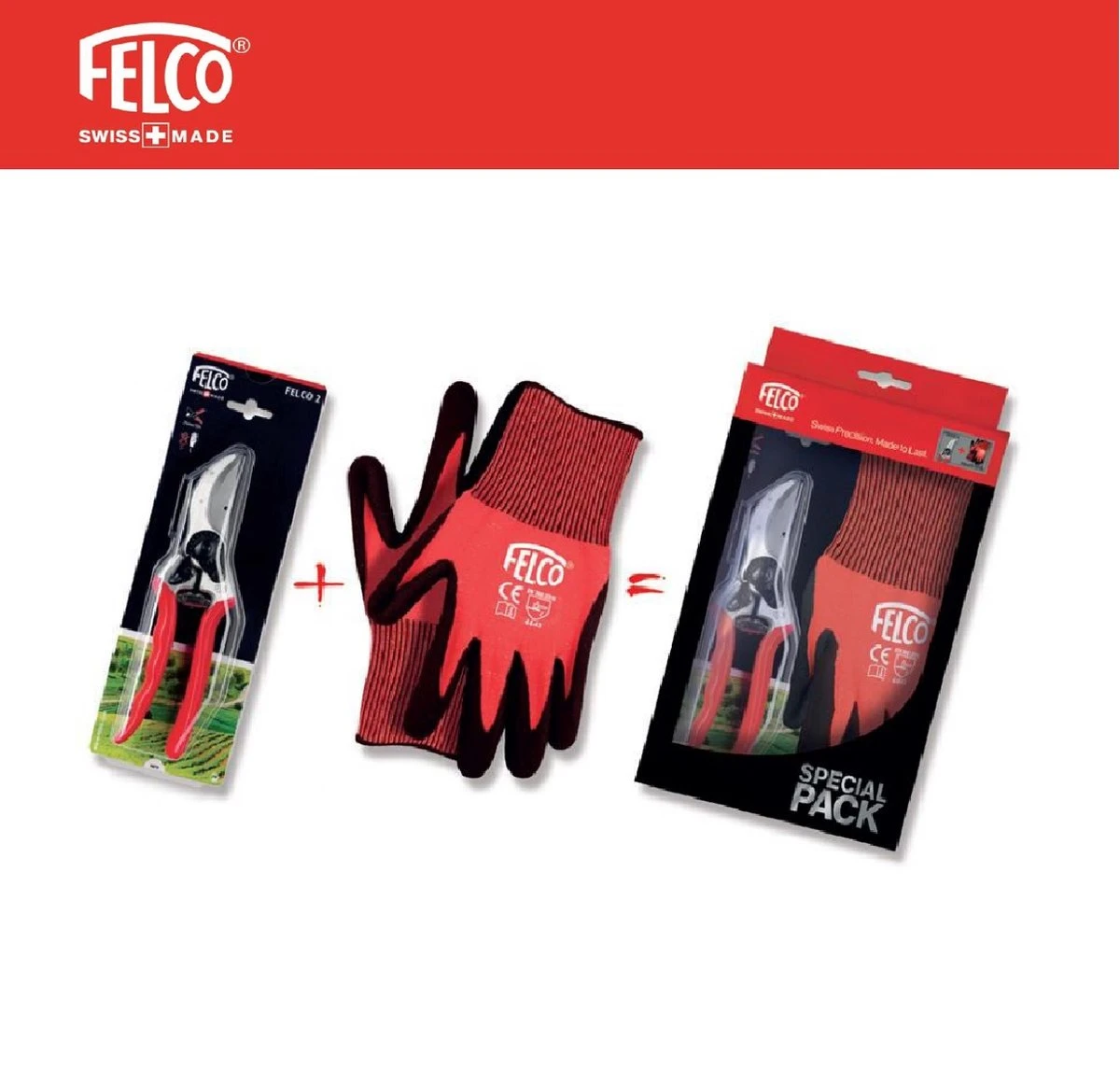 Felco 2 + GRATIS Felco Handschoenen In Cadeauverpakking 1 Felco 2 + GRATIS Felco Handschoenen In Cadeauverpakking