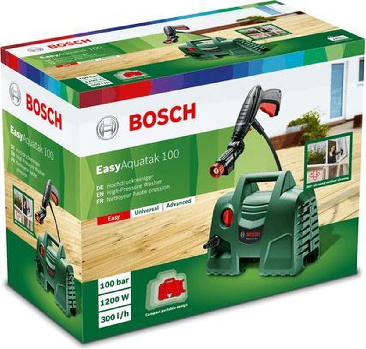 Bosch EasyAquatak 100 Hogedrukreiniger - Op Snoer - 1200 W - 100 Bar 7 Bosch EasyAquatak 100 Hogedrukreiniger - Op Snoer - 1200 W - 100 Bar - Afbeelding 7
