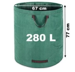 Gardebruk Tuinafvalzak - 2 Stuks 280L – 77x67cm/Opvouwbaar - Groen -Tuingereedschaps Winkel 1200x1158