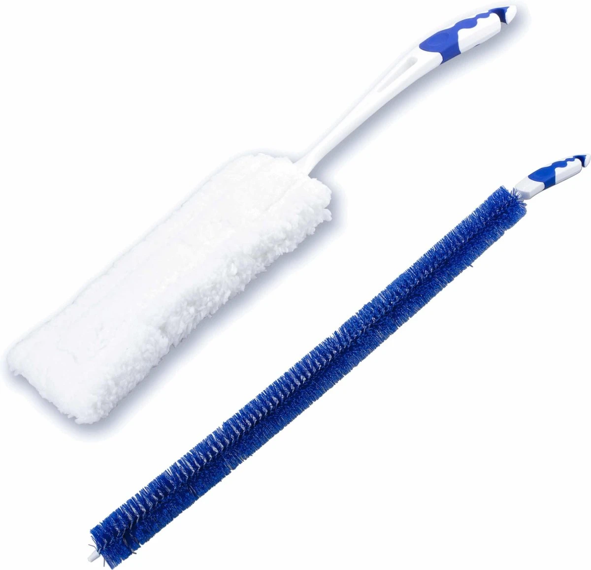 2- Delige Verwarming Schoonmaakset Blauw/wit - Microvezel Borstel - Radiator Borstel 60 Cm 1 2- Delige Verwarming Schoonmaakset Blauw/wit - Microvezel Borstel - Radiator Borstel 60 Cm