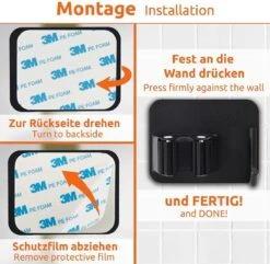 BOTC Bezemhouder - 4 Stuks - RVS - Bezem Ophangsysteem - Bezem Houder - Tuingereedschap - Zwart 12 BOTC Bezemhouder - 4 Stuks - RVS - Bezem Ophangsysteem - Bezem Houder - Tuingereedschap - Zwart -Tuingereedschaps Winkel 1200x1170 4