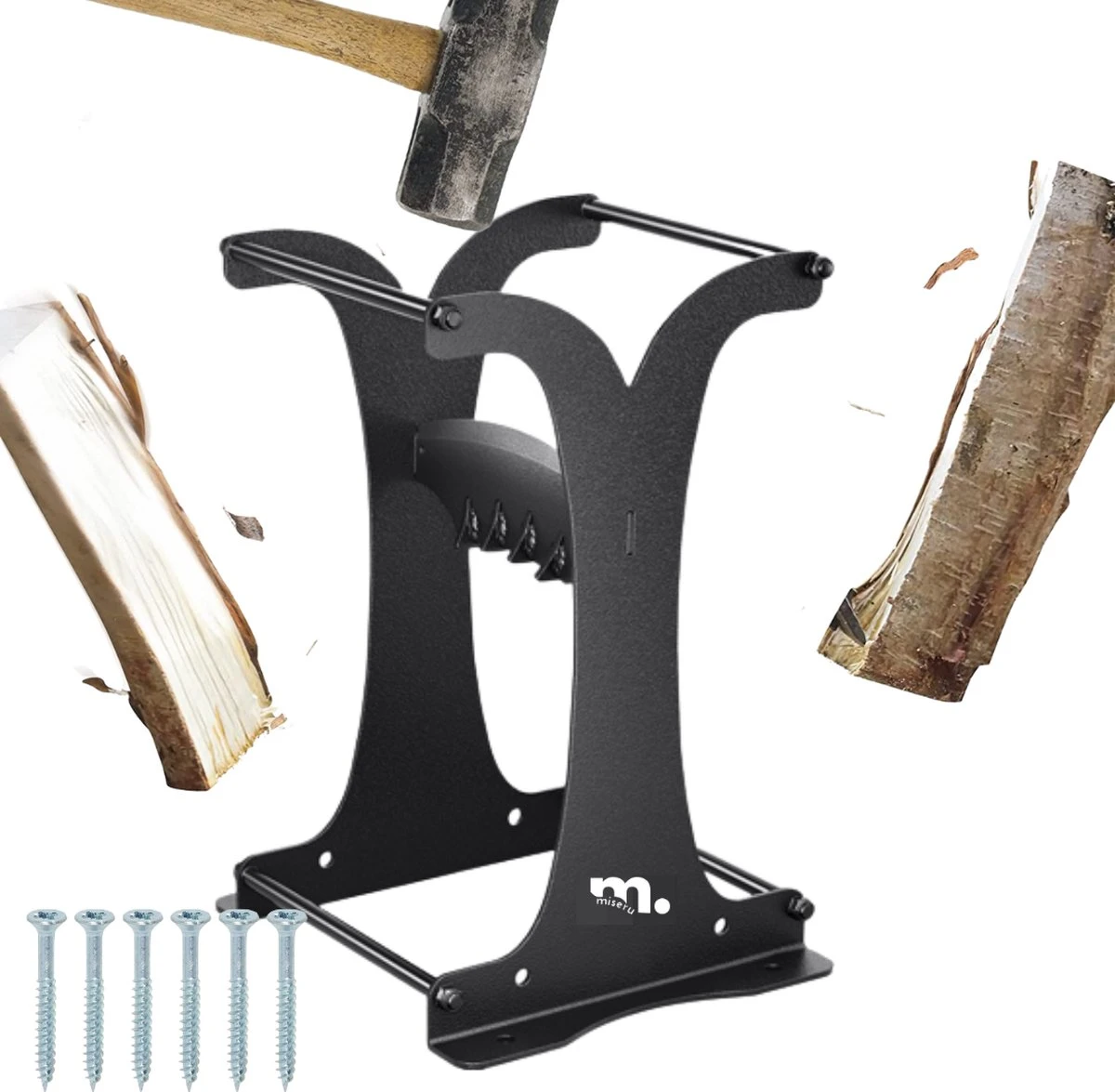 Miseru Houtklover – Zonder Bijl – No Axe – HANDMADE In Holland Houtsplijter – Houtkliever – Houtklover Voor Aanmaakhout – Ook Voor Stammen - Metaal 1 Miseru Houtklover – Zonder Bijl – No Axe – HANDMADE In Holland Houtsplijter – Houtkliever – Houtklover Voor Aanmaakhout – Ook Voor Stammen - Metaal