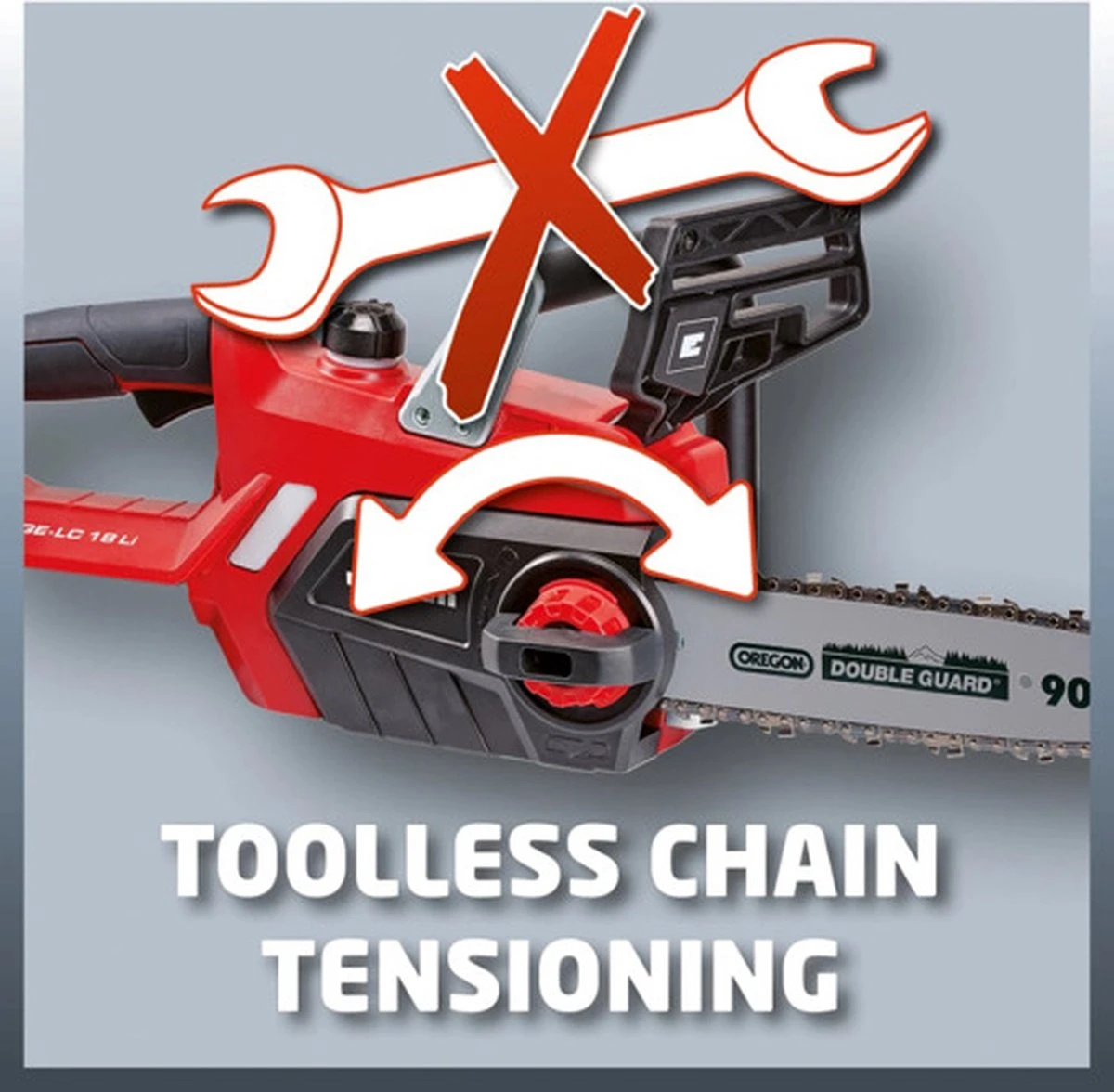 Einhell Accu Kettingzaag GE-LC 18 Li-Solo Power X-Change (Li-Ion, 18 V, 25 Cm Zwaardlengte, 23 Cm Snijlengte, Terugslagbescherming, Kettingvangbout, Zonder Accu En Lader) 20 Einhell Accu Kettingzaag GE-LC 18 Li-Solo Power X-Change (Li-Ion, 18 V, 25 Cm Zwaardlengte, 23 Cm Snijlengte, Terugslagbescherming, Kettingvangbout, Zonder Accu En Lader) - Afbeelding 20