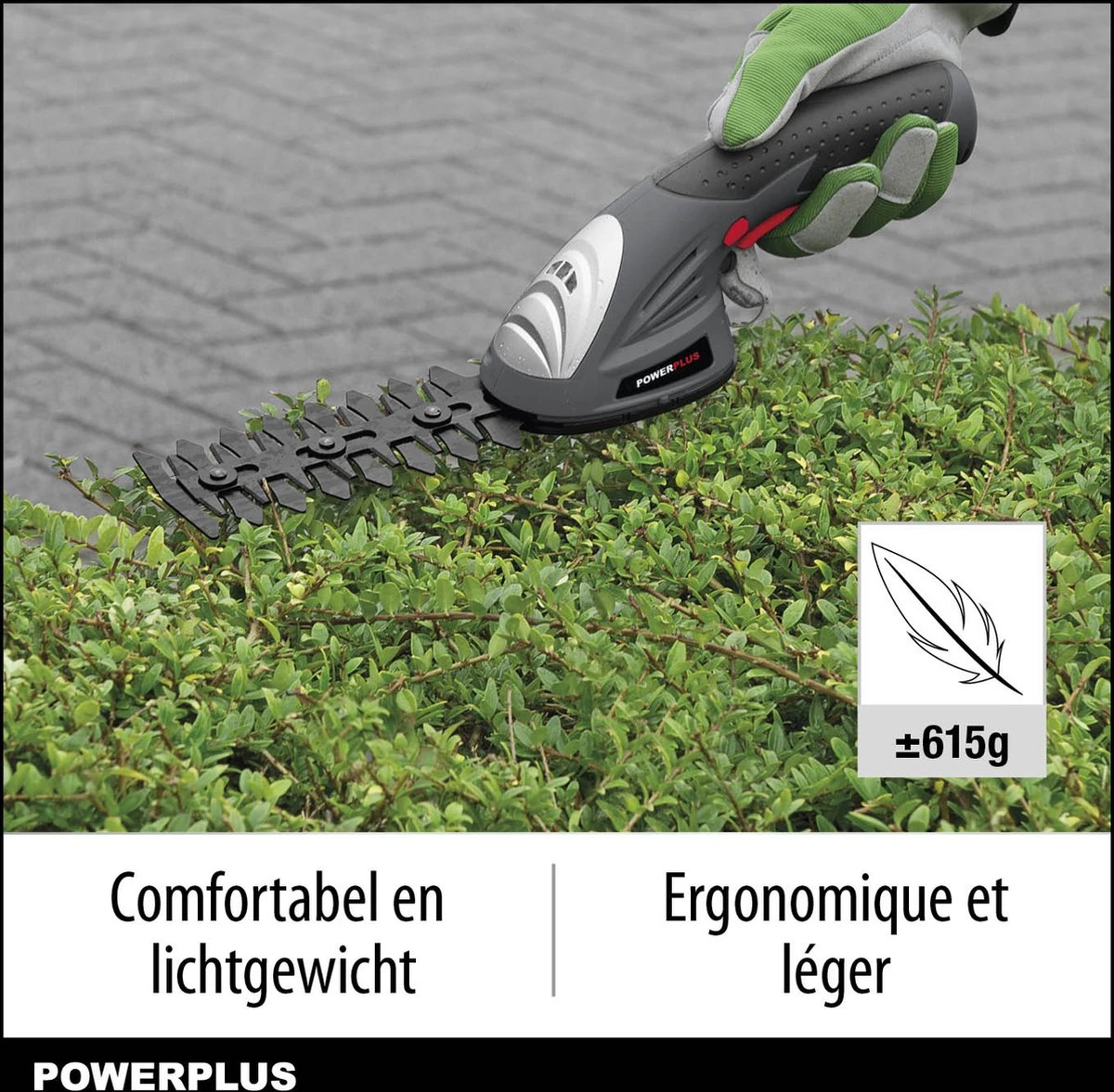 Powerplus POWEG4500 Gras-/Heggenschaar Accu - 7.2V - Snoeien En Knippen - Zwaardlengte 83/120mm - Mesafstand 8mm - Incl. 1,5Ah Accu En Lader - Haagschaar Voor Tuinonderhoud 2 Powerplus POWEG4500 Gras-/Heggenschaar Accu - 7.2V - Snoeien En Knippen - Zwaardlengte 83/120mm - Mesafstand 8mm - Incl. 1,5Ah Accu En Lader - Haagschaar Voor Tuinonderhoud - Afbeelding 2