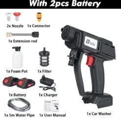 Merkloos Elektrische Accu-Hogedrukreiniger - 20Bar - Multifunctioneel Mondstuk - Draagbaar Oplaadbaar Snoerloos - Reinigingsspuitpistool - Met Rijke Accessoires - Voor Makita 18V-batterij - Voor Auto, Tuin, Terras, Raam (Zwart) 19 Merkloos Elektrische Accu-Hogedrukreiniger - 20Bar - Multifunctioneel Mondstuk - Draagbaar Oplaadbaar Snoerloos - Reinigingsspuitpistool - Met Rijke Accessoires - Voor Makita 18V-batterij - Voor Auto, Tuin, Terras, Raam (Zwart) -Tuingereedschaps Winkel 1200x1178 2