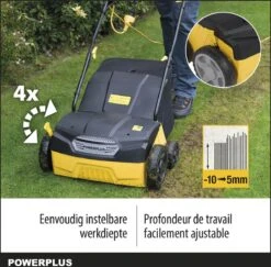 Powerplus POWXG7513 Elektrische Verticuteermachine - Mos Verwijderaar - 1400W - 320mm Maaibreedte - 45L Opvangbak - Incl. Gazonbeluchter/grasbeluchter 8 Powerplus POWXG7513 Elektrische Verticuteermachine - Mos Verwijderaar - 1400W - 320mm Maaibreedte - 45L Opvangbak - Incl. Gazonbeluchter/grasbeluchter -Tuingereedschaps Winkel 1200x1180