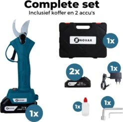NovarGarden® Elektrische Snoeischaar NG1 - 2x Accu - Elektrisch - Takkenschaar - Op Batterij - 28mm 21 NovarGarden® Elektrische Snoeischaar NG1 - 2x Accu - Elektrisch - Takkenschaar - Op Batterij - 28mm -Tuingereedschaps Winkel 1200x1189 1