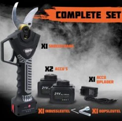 Reichlër® Elektrische Snoeischaar - 40 Mm Snijdiameter - 2x Accu - Anti-cut Functie - Heggenschaar - Takkenschaar - Zwart 12 Reichlër® Elektrische Snoeischaar - 40 Mm Snijdiameter - 2x Accu - Anti-cut Functie - Heggenschaar - Takkenschaar - Zwart -Tuingereedschaps Winkel 1200x1195 4