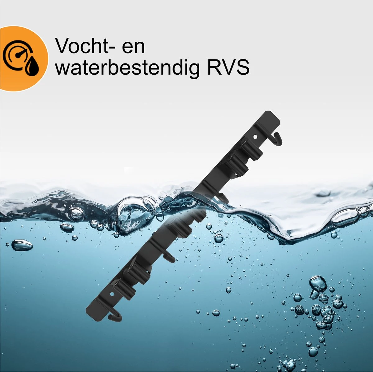 Volcan Bezemhouder - Bezem Ophangsysteem Tuingereedschap - Gereedschapshouder - Zelfklevend - 3M Tape - 3 Houders 4 Haken - RVS Zwart 4 Volcan Bezemhouder - Bezem Ophangsysteem Tuingereedschap - Gereedschapshouder - Zelfklevend - 3M Tape - 3 Houders 4 Haken - RVS Zwart - Afbeelding 4