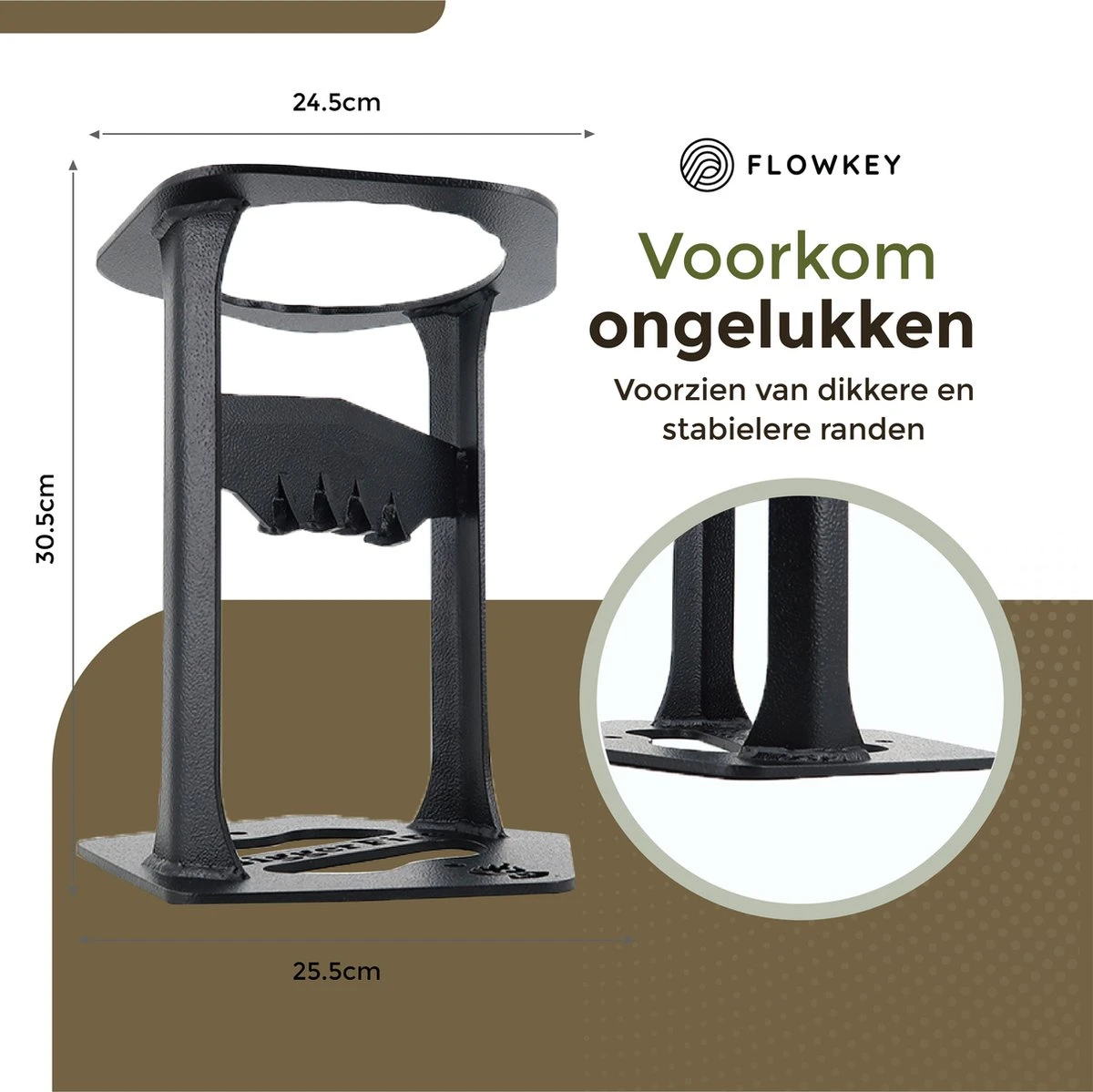 Flowkey® Houtklover XL - Houtsplijter Bijl - Houtkliever Kloofwig Gietijzer - Voor Hout & Aanmaakhout - Inclusief Gratis Hamer 2 Flowkey® Houtklover XL - Houtsplijter Bijl - Houtkliever Kloofwig Gietijzer - Voor Hout & Aanmaakhout - Inclusief Gratis Hamer - Afbeelding 2