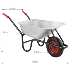 Gardebruk Kruiwagen 100L - Luchtband - 250kg Draagkracht Zilver 15 Gardebruk Kruiwagen 100L - Luchtband - 250kg Draagkracht Zilver -Tuingereedschaps Winkel 1200x1200 11