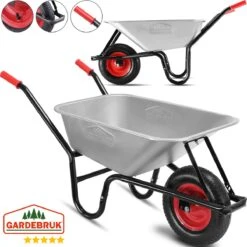 Gardebruk Kruiwagen 100L - Luchtband - 250kg Draagkracht Zilver 23 Gardebruk Kruiwagen 100L - Luchtband - 250kg Draagkracht Zilver -Tuingereedschaps Winkel 1200x1200 17
