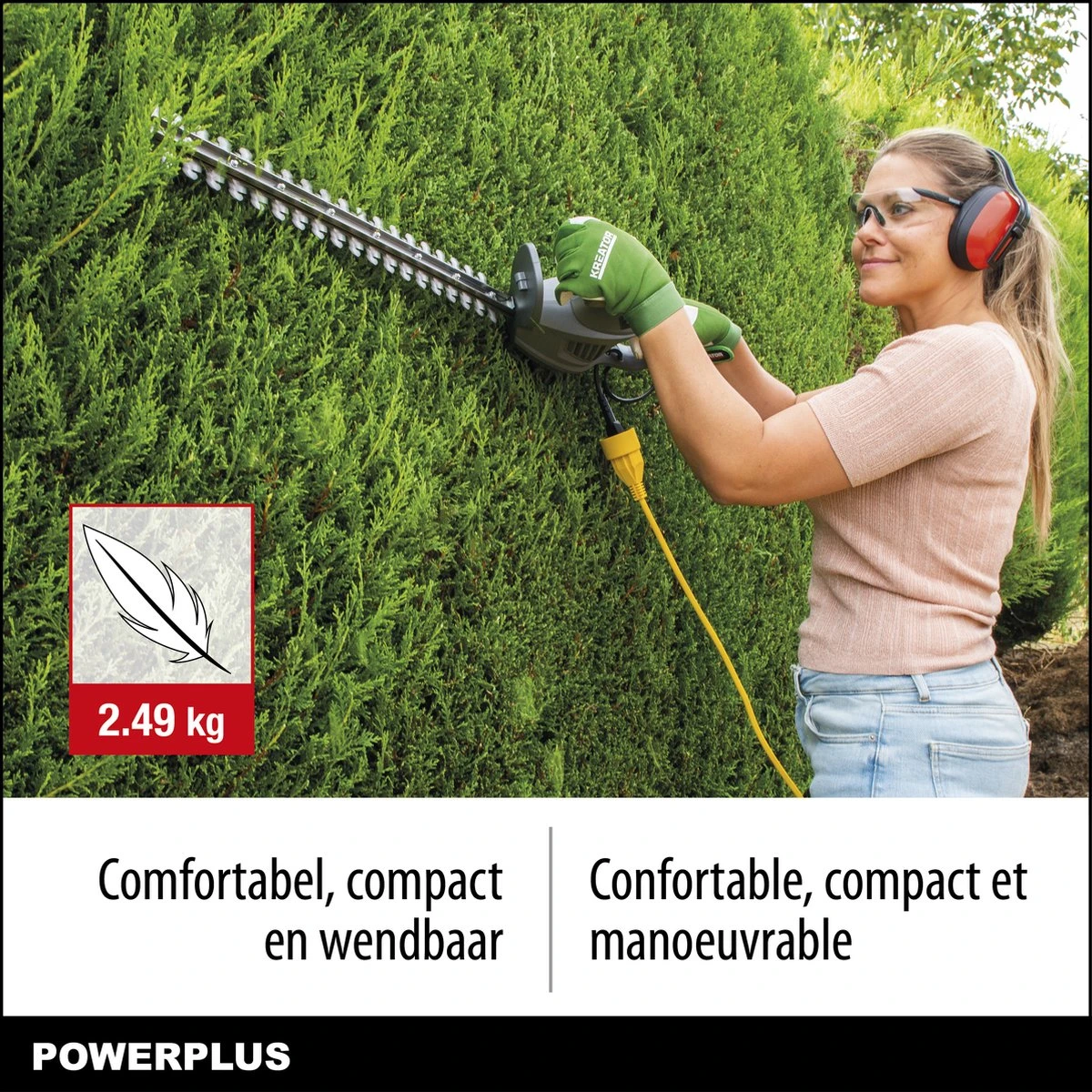 Powerplus POWEG40100 Elektrische Heggenschaar - 550W - Snoeien En Knippen - Zwaardlengte 560mm - Mesafstand 16mm - Haagschaar Voor Tuinonderhoud 5 Powerplus POWEG40100 Elektrische Heggenschaar - 550W - Snoeien En Knippen - Zwaardlengte 560mm - Mesafstand 16mm - Haagschaar Voor Tuinonderhoud - Afbeelding 5