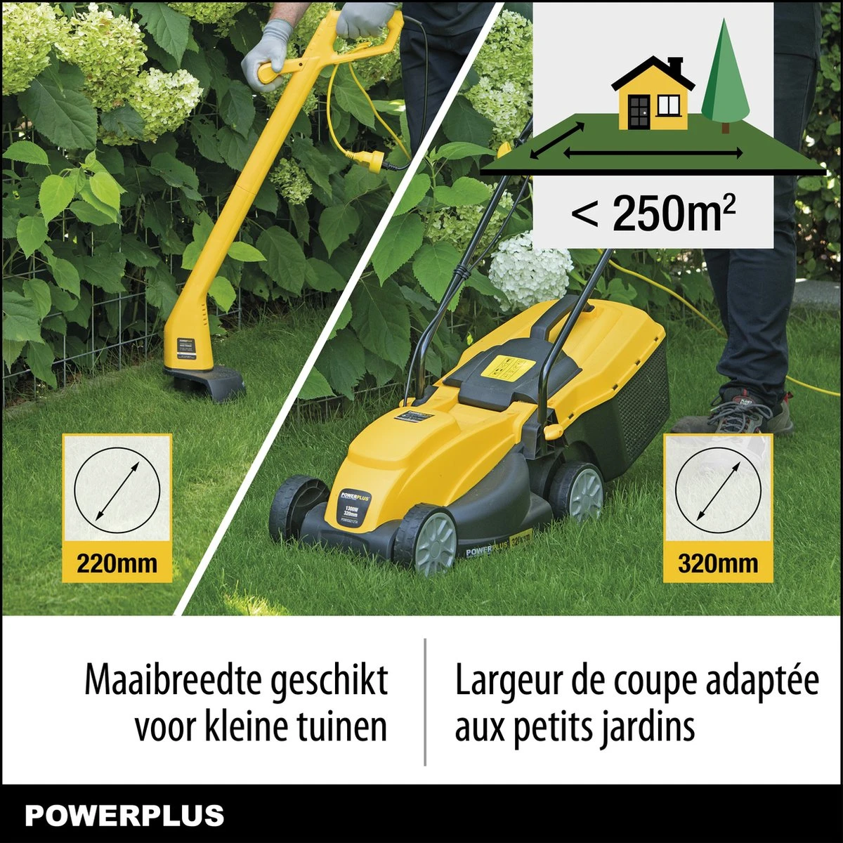 Powerplus POWXG6212T Elektrische Grasmaaier - Grasmachine Voor Kleine En Middelgrote Tuin - 1300W - Maaibreedte 320mm - Verstelbare Maaihoogte - 30L Opvangbak - Incl. Grastrimmer 250W 2 Powerplus POWXG6212T Elektrische Grasmaaier - Grasmachine Voor Kleine En Middelgrote Tuin - 1300W - Maaibreedte 320mm - Verstelbare Maaihoogte - 30L Opvangbak - Incl. Grastrimmer 250W - Afbeelding 2