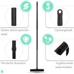 CLEANLY® Rubberen Bezem Met Vloerwisser - Kappersbezem - Zachte Bezem Binnen & Buiten - Vloertrekker Met Steel - 68-150 Cm 19 CLEANLY® Rubberen Bezem Met Vloerwisser - Kappersbezem - Zachte Bezem Binnen & Buiten - Vloertrekker Met Steel - 68-150 Cm -Tuingereedschaps Winkel 1200x1200 464