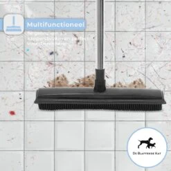 2 In 1 Rubberen Bezem – Bezem Binnen & Buiten – Vloerwisser Met Steel - Met Huisdierhaar Verwijderaar - Vloertrekker – Veger - Extra Lang 160cm -Tuingereedschaps Winkel 1200x1200 493