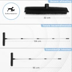 2 In 1 Rubberen Bezem – Bezem Binnen & Buiten – Vloerwisser Met Steel - Met Huisdierhaar Verwijderaar - Vloertrekker – Veger - Extra Lang 160cm -Tuingereedschaps Winkel 1200x1200 497