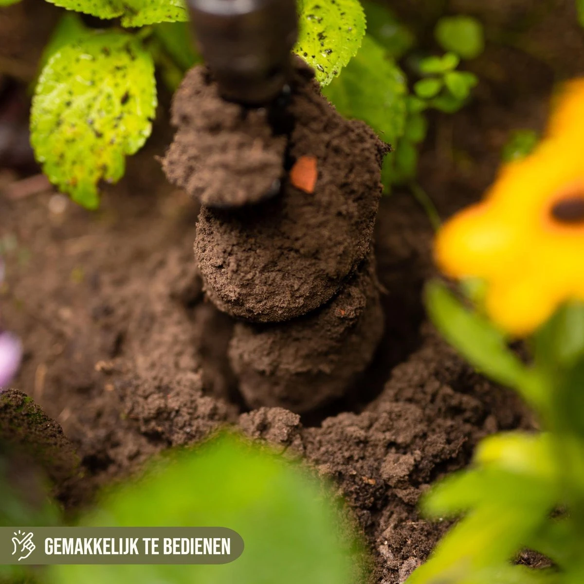 Merkloos Grondboor Voor Planten - 25 CM - Palenboor - Moestuin - Bollenplanter - Zwart 4 Merkloos Grondboor Voor Planten - 25 CM - Palenboor - Moestuin - Bollenplanter - Zwart - Afbeelding 4