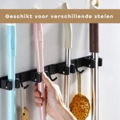 Bezem Ophangsysteem – Bezemhouder – Tuingereedschap – RVS – 5 Houders – 6 Haken - BAULK® 8 Bezem Ophangsysteem – Bezemhouder – Tuingereedschap – RVS – 5 Houders – 6 Haken - BAULK® -Tuingereedschaps Winkel 1200x1200 521