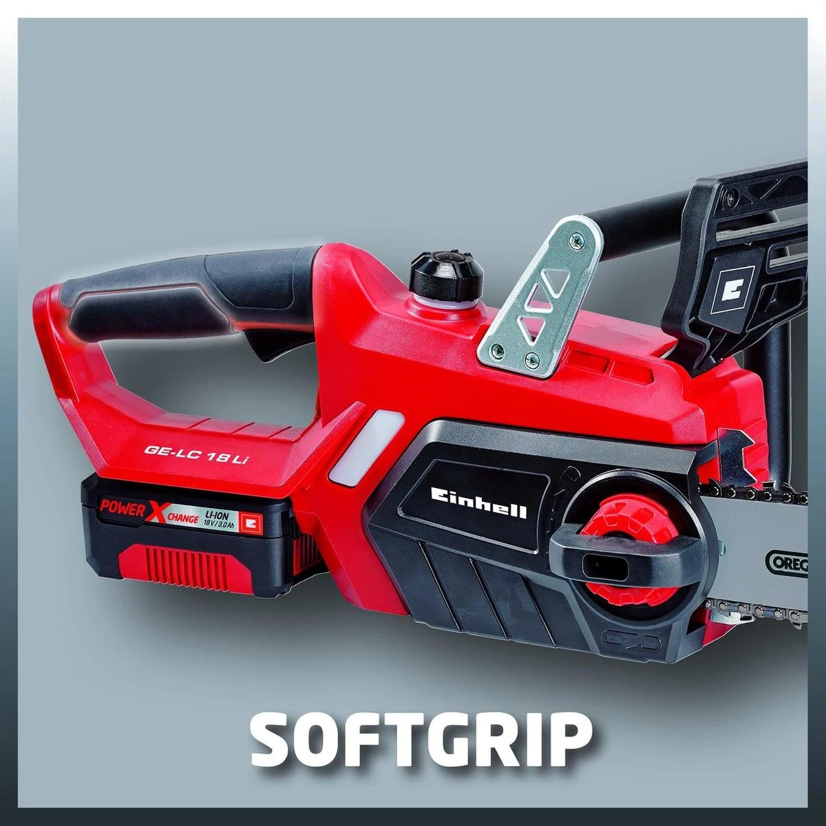 Einhell Accu Kettingzaag GE-LC 18 Li Kit (1x3,0Ah) Power X-Change (Li-Ion - 18 V - 25 Cm Zwaardlengte - 23 Cm Snijlengte - Terugslagbescherming - Kettingvangbout - Incl. 3,0 Ah Accu En Lader) 15 Einhell Accu Kettingzaag GE-LC 18 Li Kit (1x3,0Ah) Power X-Change (Li-Ion - 18 V - 25 Cm Zwaardlengte - 23 Cm Snijlengte - Terugslagbescherming - Kettingvangbout - Incl. 3,0 Ah Accu En Lader) - Afbeelding 15