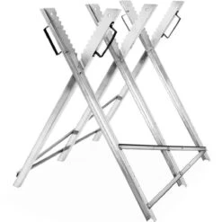 Merkloos Monzana Zaagbok - Metaal Opvouwbaar 83x81x88cm - Zilver -Tuingereedschaps Winkel 1200x1200 669