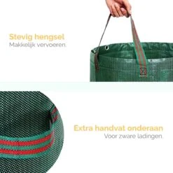 Goliving Tuinafvalzak - Set Van 2- Tuinafvalzakken Opvouwbaar - Tuinzak - Tuinafvalemmer - 2x 280 Liter - Groen -Tuingereedschaps Winkel 1200x1200 69